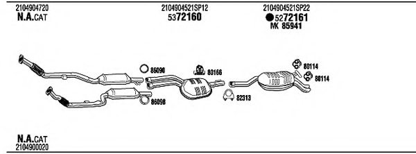 WALKER MBH08689B Exhaust System